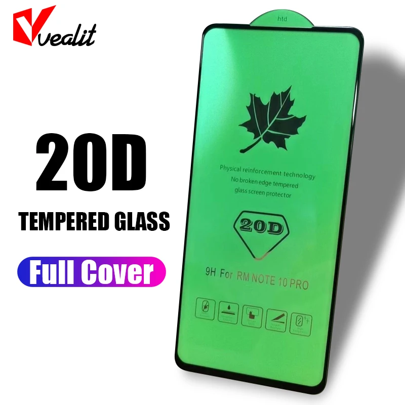 

20D Full Cover Tempered Glass on the Screen Protector for Xiaomi Redmi Note 10 9 8 7 Pro Poco X3 NFC M3 Pro Mi 10 11 Lite Glass