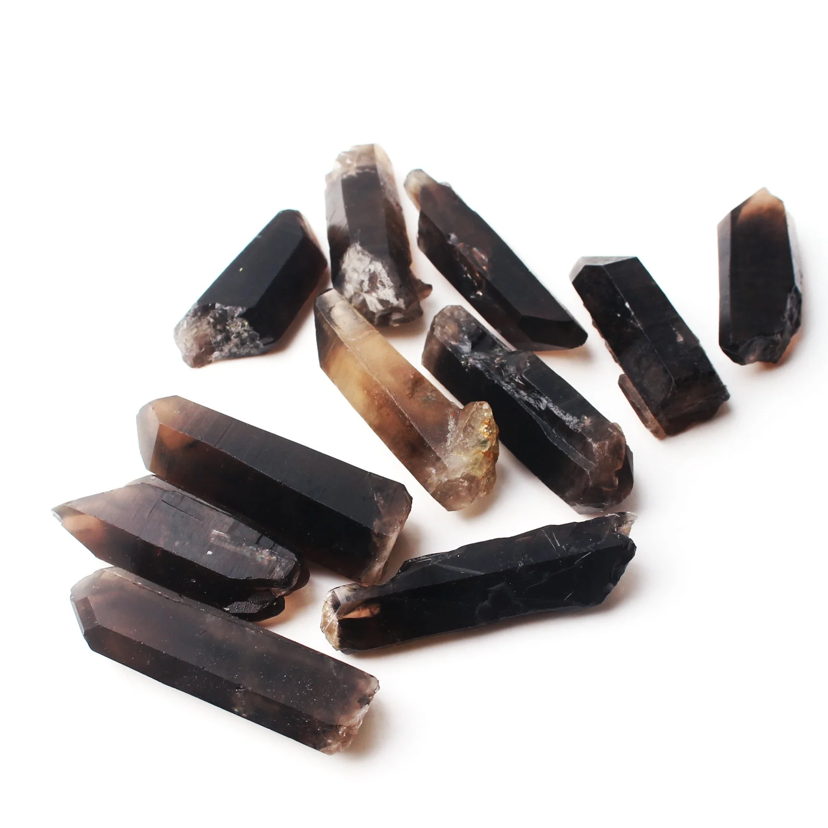 Натуральный дымчатый кристалл семена лемуриана кварцевый точечный образец