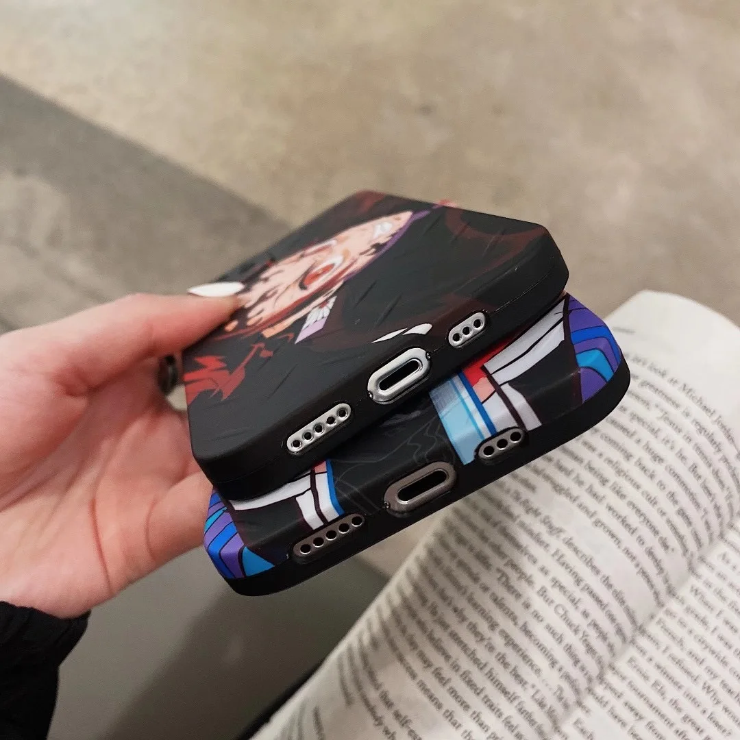 

Cool Japan Anime Kimetsu No Yaiba Soft Phone Case For iPhone 12 11 Pro Max Mini XR XS MAX 8 X 7 6S 6 Plus SE 2020 Back Cover