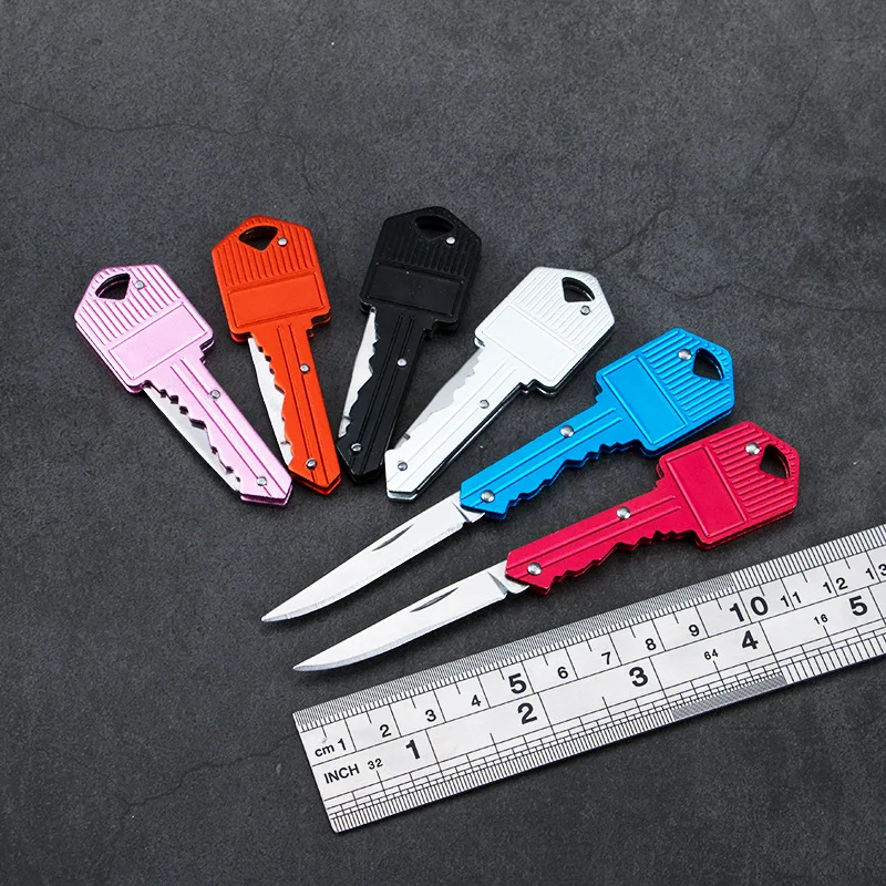 

Mini Key Knife Letter Camp Outdoor Keyring Ring Keychain Fold Open Opener Pocket Package Survive gadget Multi Tool Blade Box kit