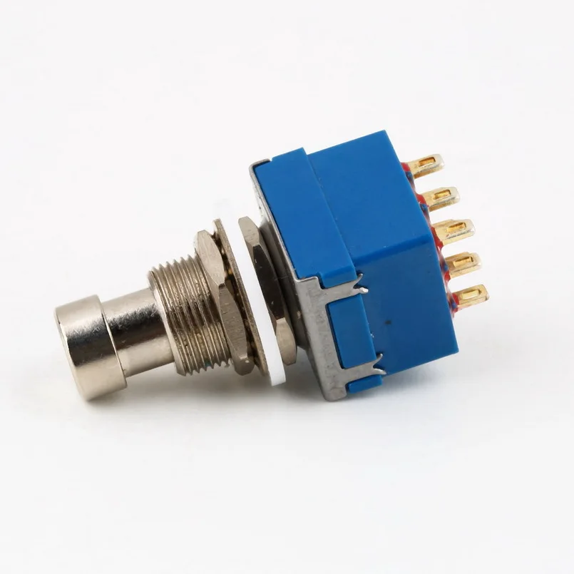 9-контактный 3PDT коробка педалей эффектов для гитары Stomp ножной металлический