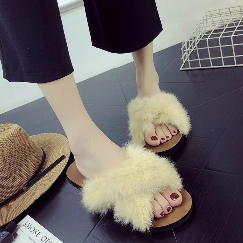 

Ladies Cute Flock Flats High Quality Winter Women Home Slipper Shoes Woman Fashion Plush Slippers Women Slippers Maggie's Walker