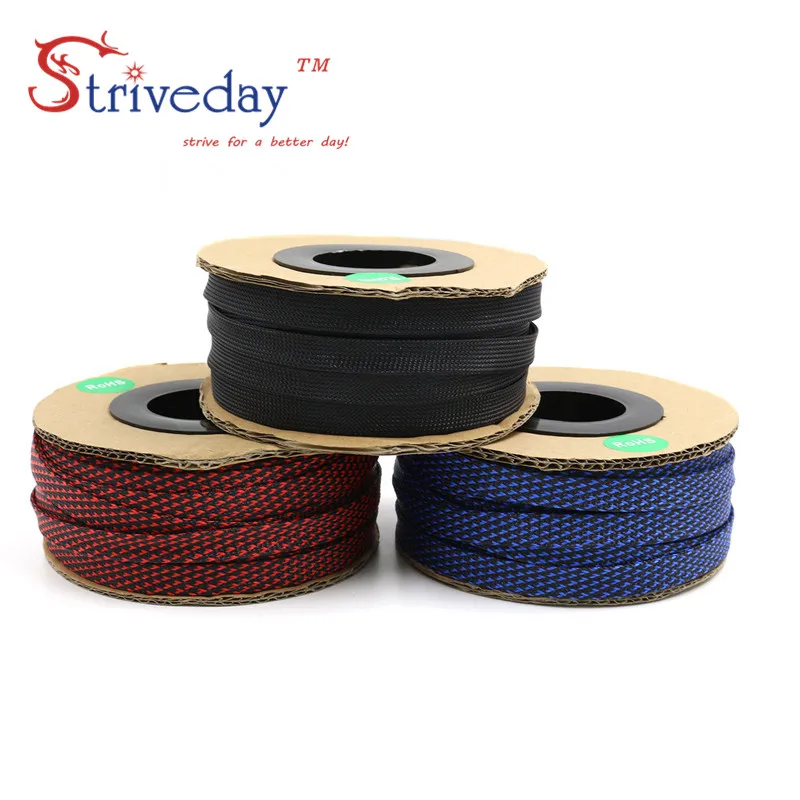 Черно-розовые нейлоновые плетеные рукава 10 м 30 4 мм | Строительство и ремонт