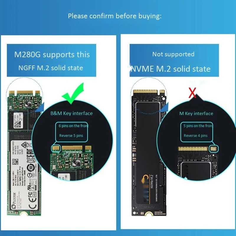 M.2 SSD Корпус SATA B + M ключ NGFF к USB 3 0 Алюминиевый адаптер 10 Гбит/с M2 жесткий диск