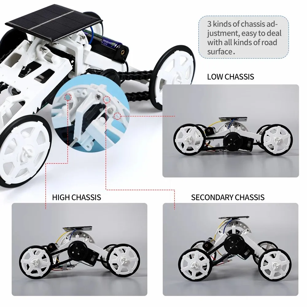 STEM Solar Energy Robot Car DIY Climb Vehicle Educational Toy Kit Technology Science Powerm Assembly Set Toys for Kids | Игрушки и хобби