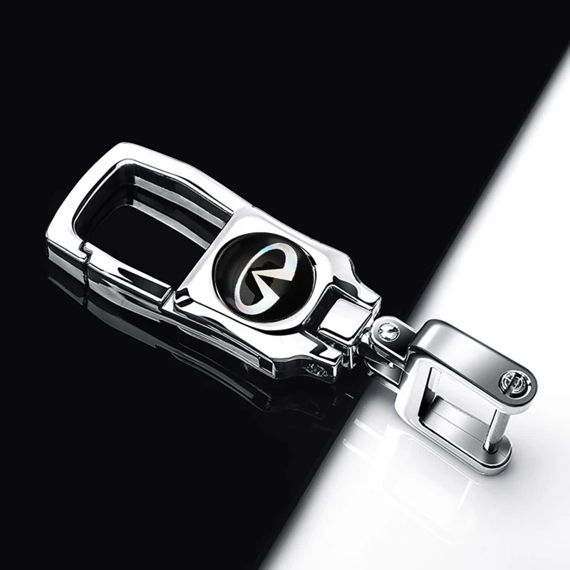 

Car Key Ring Emblem Keychain Decoration For Infiniti QX80 2022 QX60 QX55 QX30 Q50 Q60 Metal Auto Logo Key Holder Car Accessor