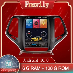 android 10 car radio for jeep cherokee 5kl dvd player gps multimedia system autoradio vertical screen tesla style 10 4 5g free global shipping