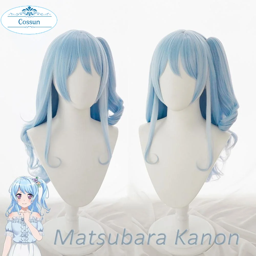 

Kanon Matsubara Wig BanG Dream! Hello, Happy World! Cosplay Wig Synthetic Women Blue Bandori Cosplay Kanon Matsubara