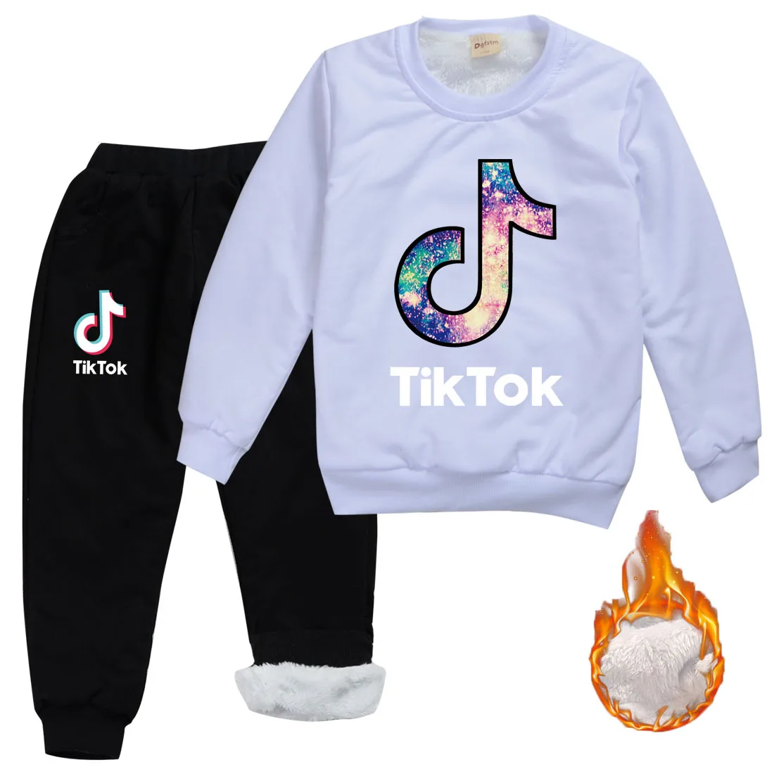 TIK TOK Winter Autumn Toddler Boys Girl Clothes Long Sleeve T-shirt Tops+Pant Outfits Set Kids Suits |
