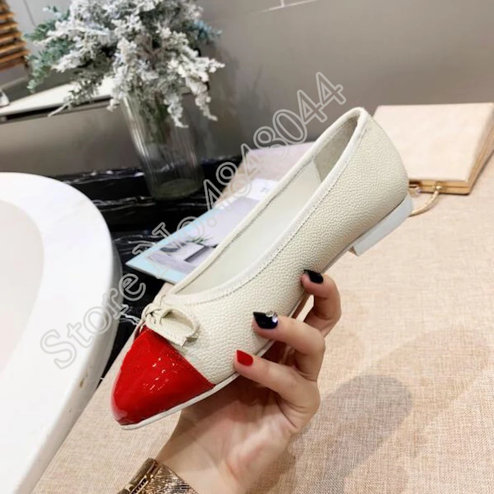 Женская обувь балетки из натуральной кожи модная женская на плоской подошве без