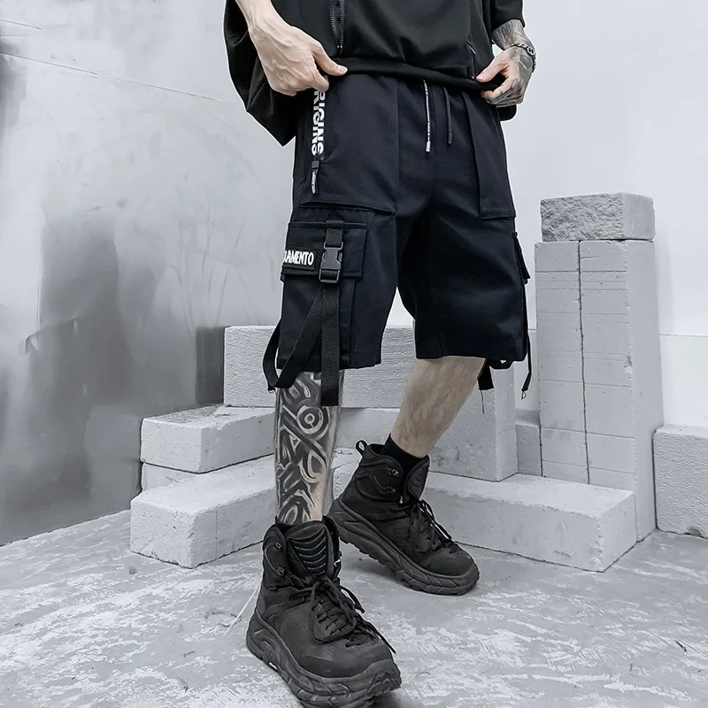 

Summer Hot Shorts Men Sweatshorts Techwear Workout Cargo Shorts Pants Men Knee Length Men Clothing Casual School Travel Beach