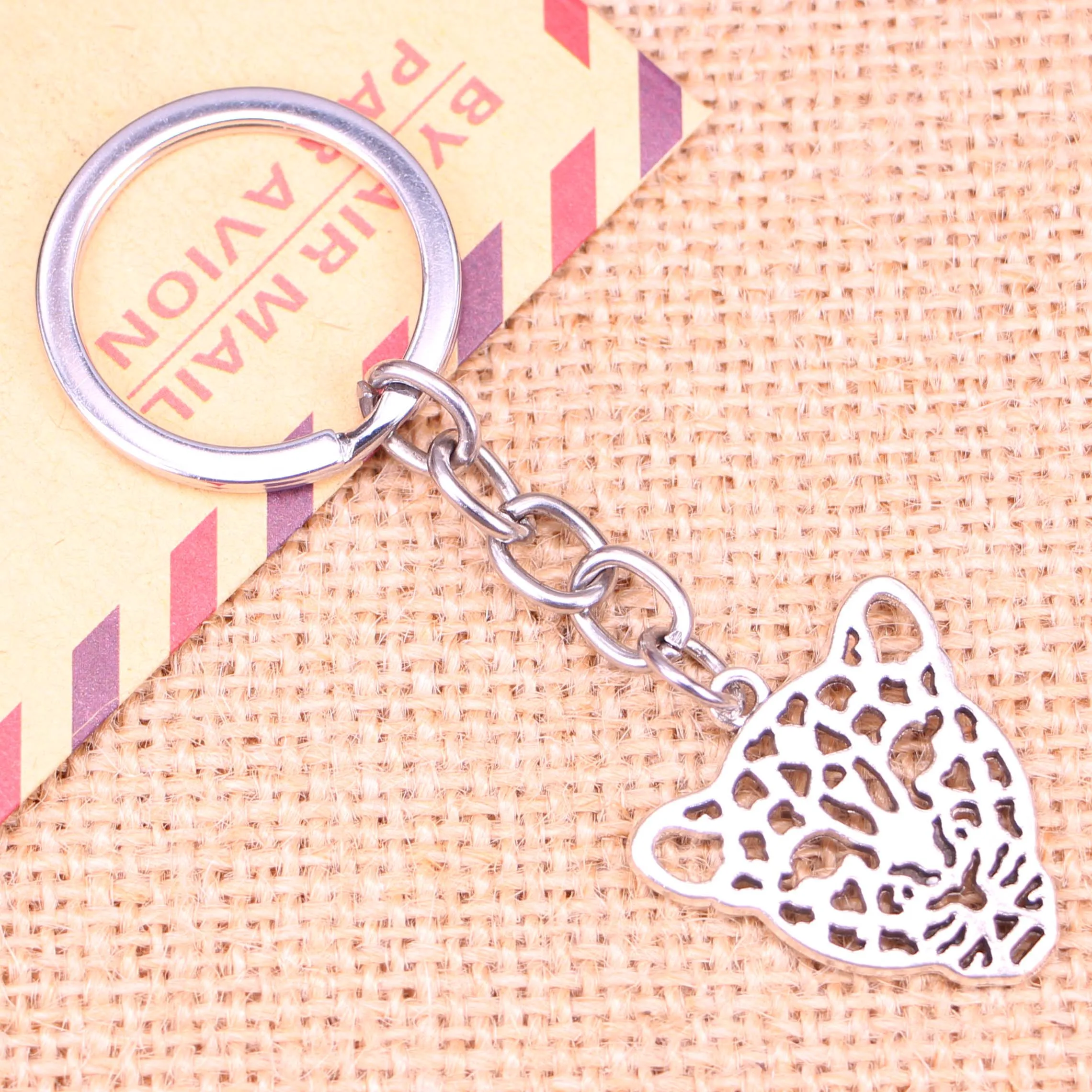 New Fashion Keychain 28*26 mm hollow leopard head Pendants DIY Men Jewelry Car Key Chain Ring Holder Souvenir For Gift | Украшения и