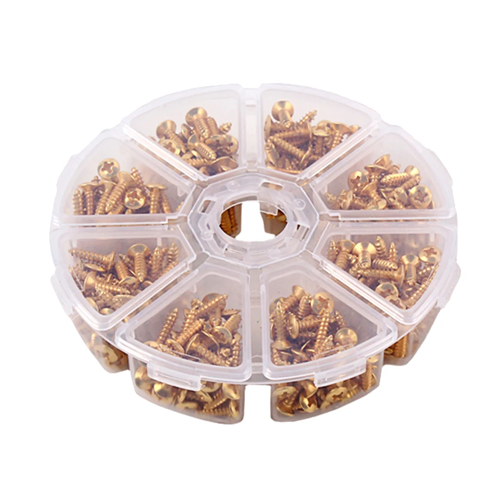 

400pcs Guitar Pickguard Backplate Screws For Electric Guitar Bass 3mm Golden