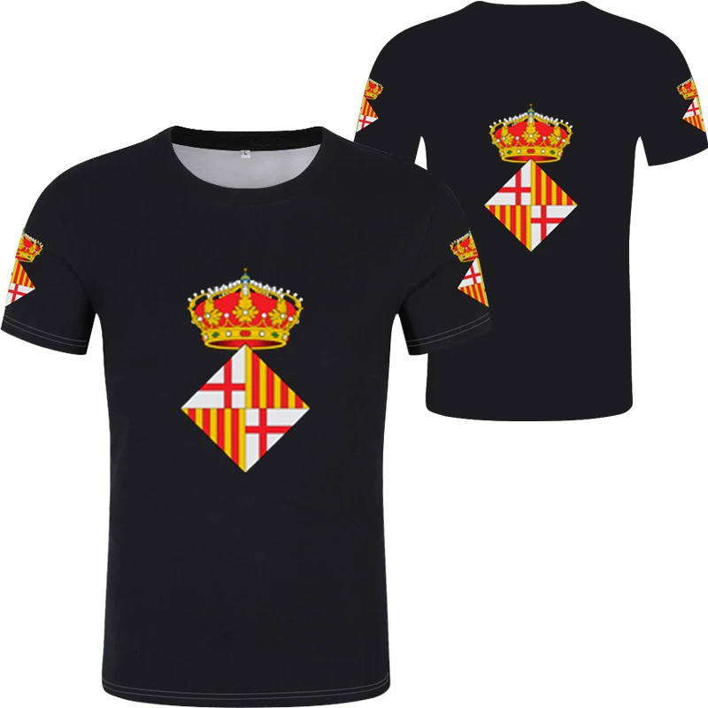 Футболка с испанским флагом Барселоны футболка бесплатным именем на заказ
