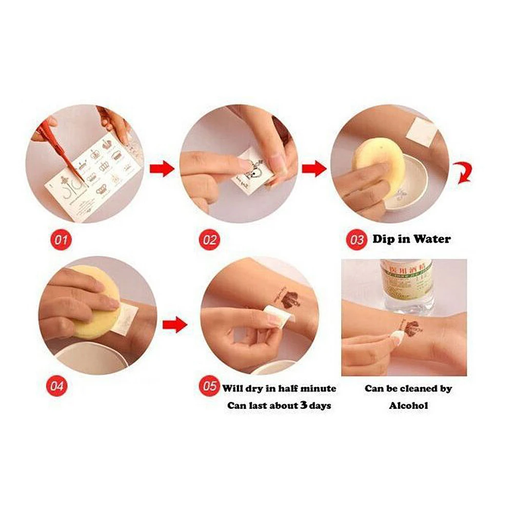 Макияж для лица тату маленькая белая Маргаритка розовый персик Цветущий цветок