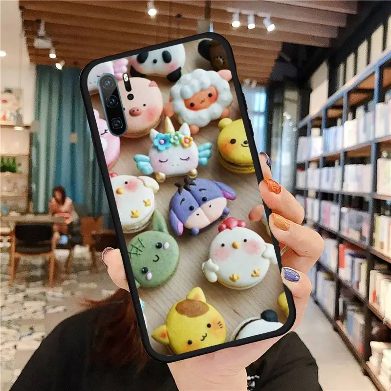 

Creativity design Macaron dessert Phone Case For Huawei honor Mate P 9 10 20 30 40 Pro 10i 7 8 a x Lite nova 5t silicone funda