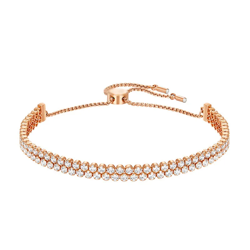 

SWA Fashion Jewelry Original Charm Musical Note Heart-shaped Cute Mouse Geometric Twist Simple Double-layer Female Bracelet