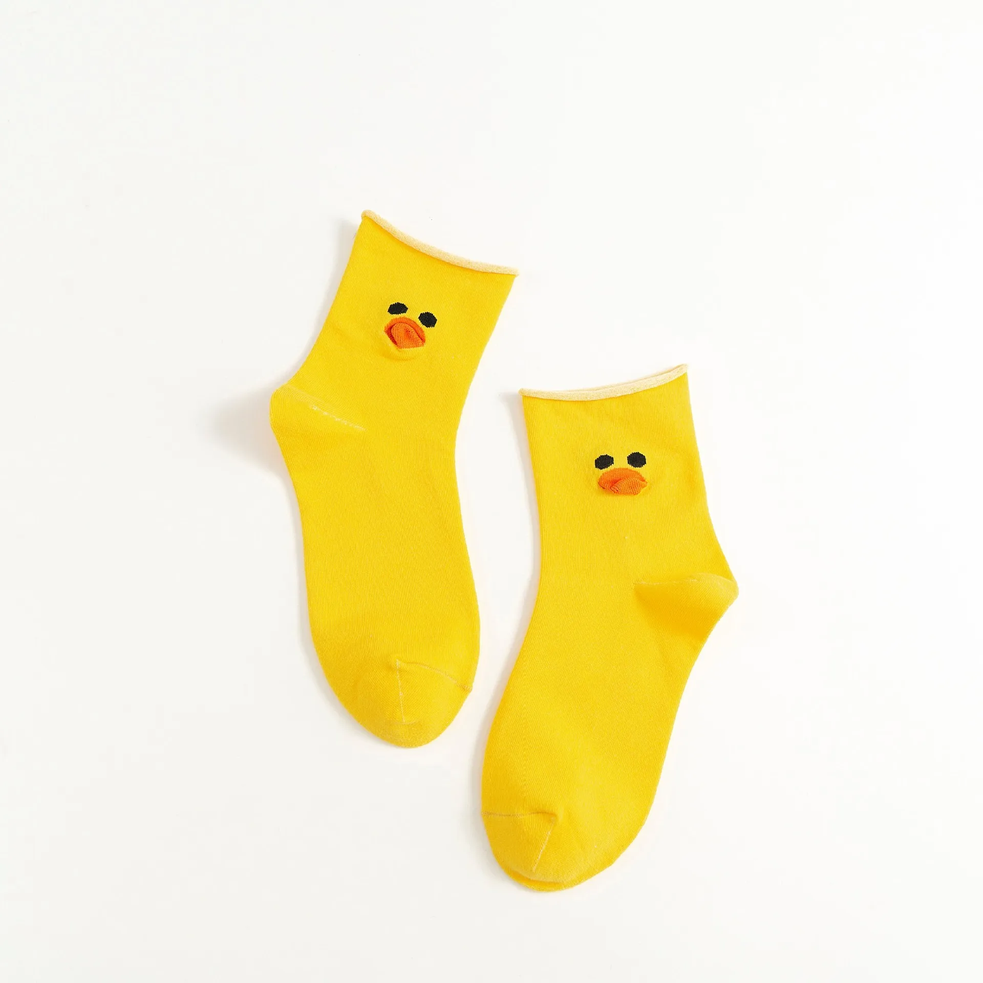 yellow Новинка; забавные женские хлопковые носки для скейтборда с рисунком «Angry Bird»; Индивидуальные Женские хипстерские носки; креативные повседневные женские носки Idea Sox - Цвет: yellow