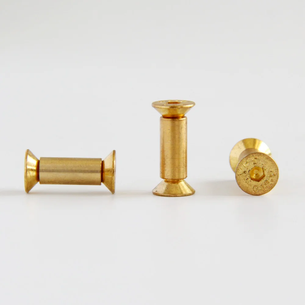 Латунные винты 10 шт./лот заклепки Ручка ножа замок сделай сам Материал пластина