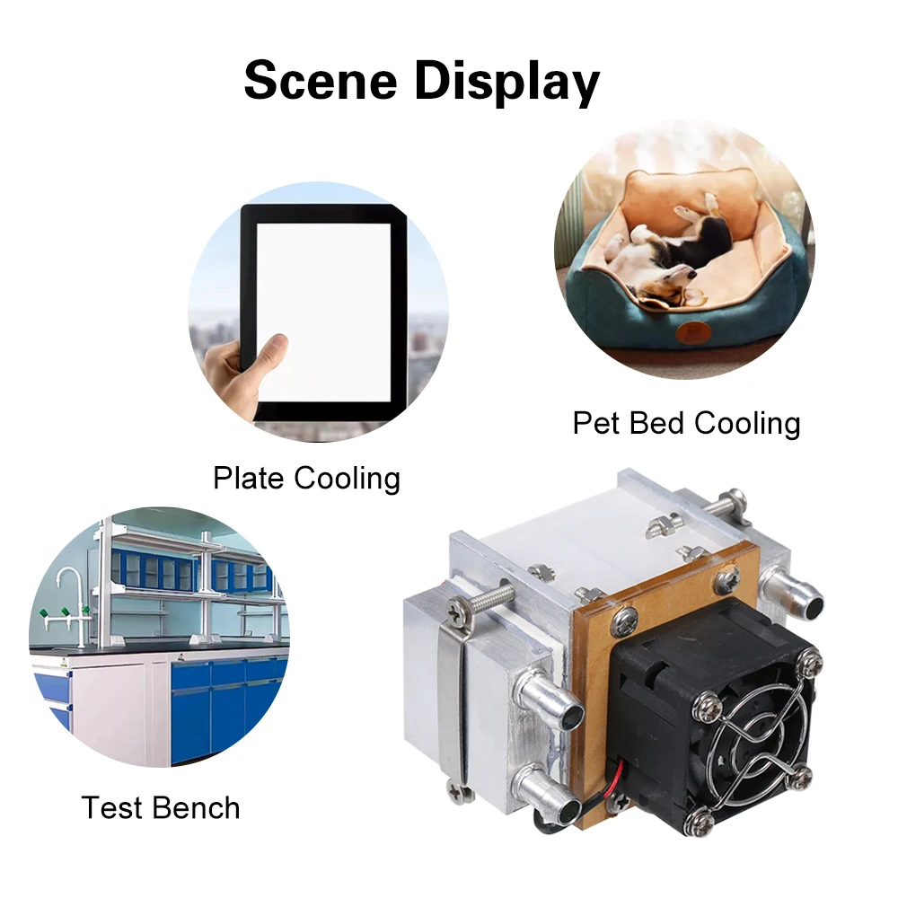12V TEC Electronic Peltier Semiconductor Thermoelectric Cooler DIY Water-cooling Air Condition Cooling for Refrigeration and Fan | Бытовая