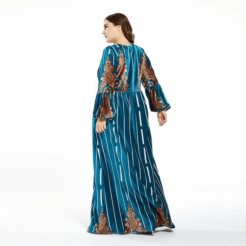 Новая мода высокоэлегантное женское платье с принтом размера плюс новое зимнее