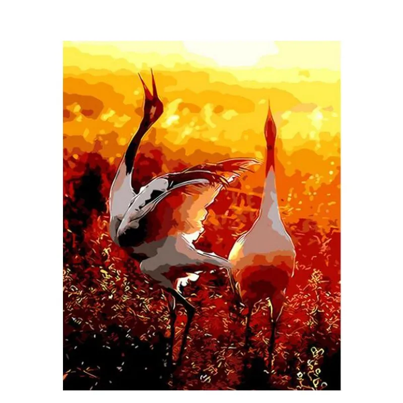 GATYZTORY Paint By Numbers For Adults Children Crane Picture DIY HandPainted Oil Painting Drawing On Canvas Home Decoration | Дом и сад
