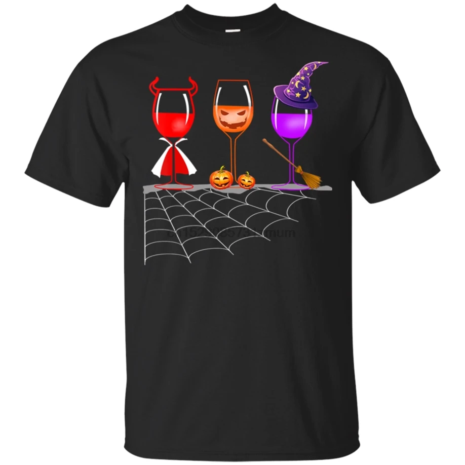 Мужская футболка с тремя очками на Хеллоуин вином размер M 3Xl базовые