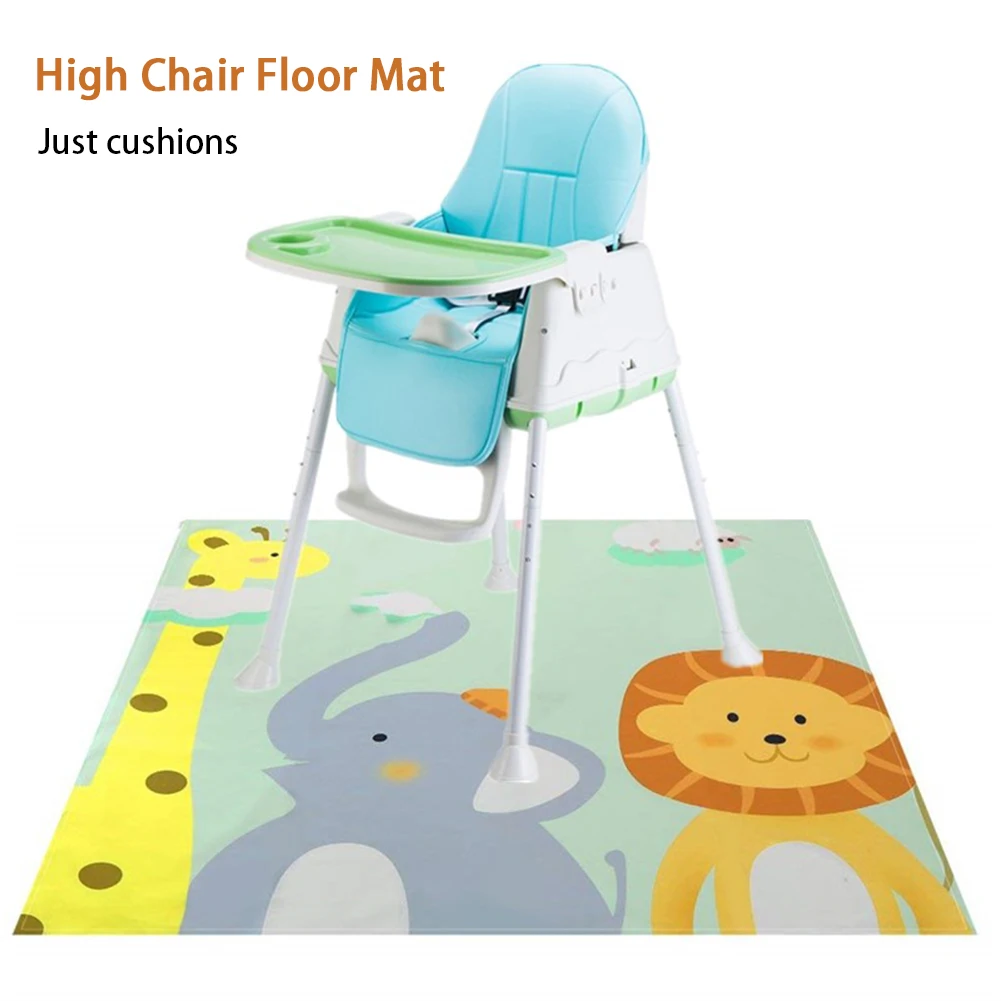 

Animal Print Playing Baby Kids 130 X130cm Dining High Chair Floor Mat Non Slip Waterproof Feeding Picnic Polyester Multipurpose