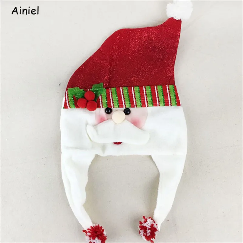 Шляпа Деда Мороза С Рождеством карнавальный костюм снеговик олень кепка теплая