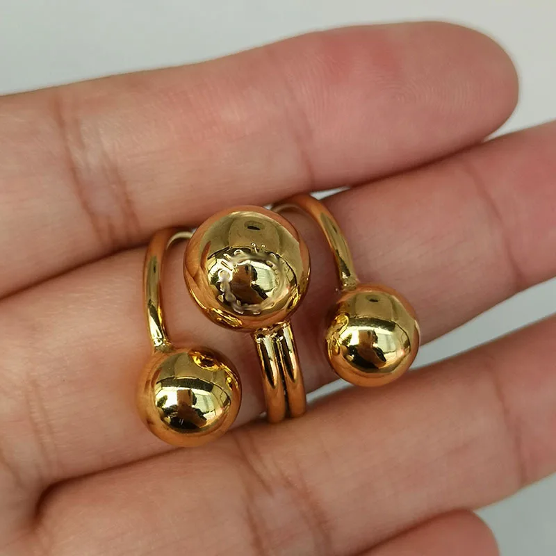 Холодный минимализм ветер простой металлический шар Открытое кольцо Высокое