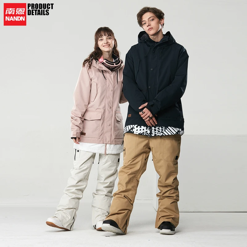 NANDN лыжный костюм для мужчин wo водонепроницаемый сохраняет тепло сноуборд|Куртки