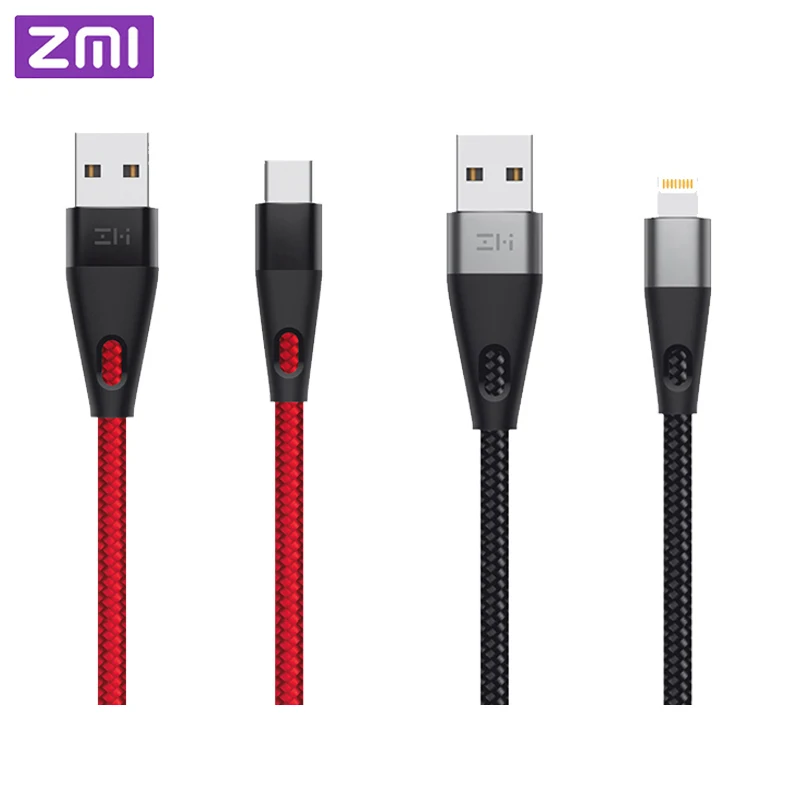 ZMI MFi сертифицированный кабель освещения AL706 usb type C Быстрая зарядка Премиум нейлон PP плетеный рукав кабель для iphone