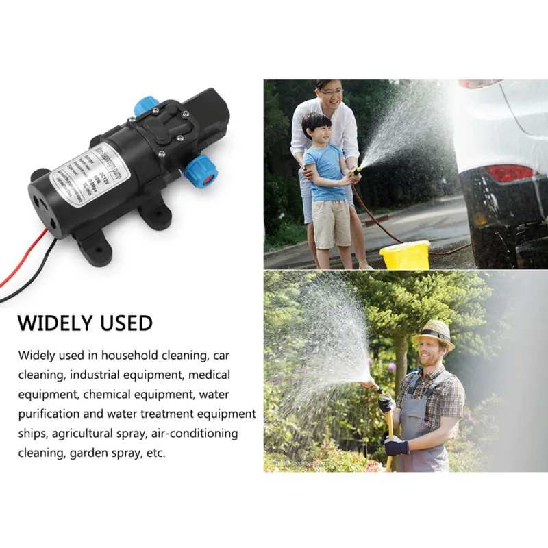 Новый DC 12 В 60 Вт 0.8MPA 5л/мин мембранный насос Интеллектуальный мини электрический