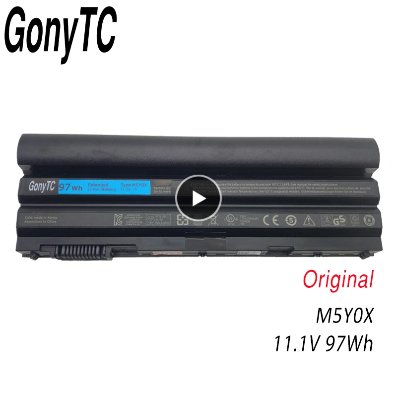 

GONYTC M5Y0X 11.1V 97WH 9CELL Laptop Battery for DELL Latitude E6420 E6520 E5420 E5520 E6430 71R31 NHXVW T54FJ