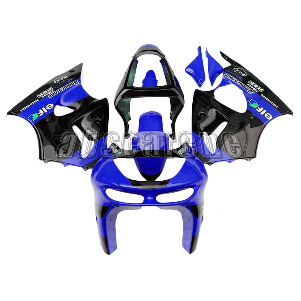 Эльф глянцевый синий черный полный комплект обтекателя для Kawasaki ZX6R ZX-6R 1998 1999 98 99 ABS