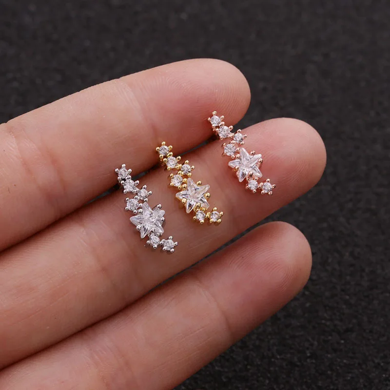 

Sweet Lovely Beautiful Ear Bone Fashion All-matched Elegant Temperament Lady Earrings Small And Exquisite Jewelry Accessories
