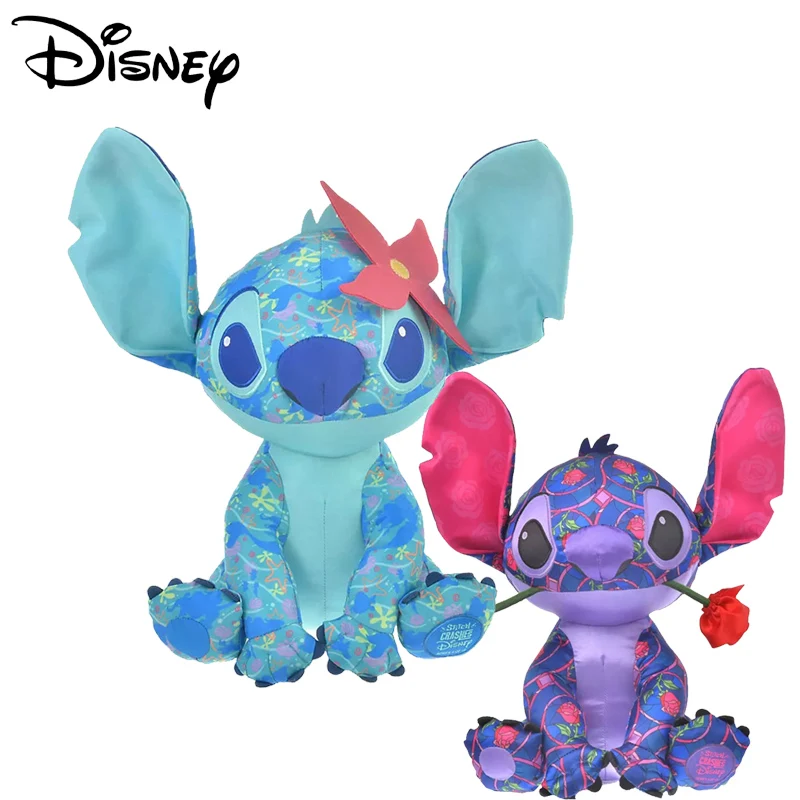 

40Cm Original Disney Stitch Plush Animals Cartoon Lilo & Amp Limited Edition Stitch Rose Doll Pillow Kawaii Girls Christmas Gift