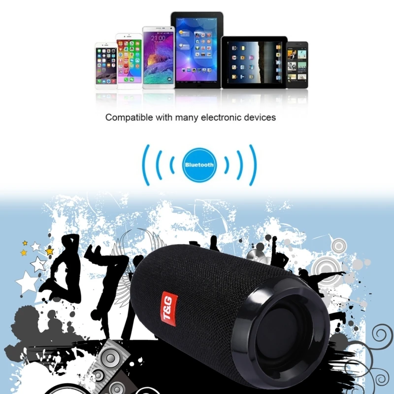 Портативная Bluetooth Колонка TG117 динамик с FM радио Aux TF сабвуфером|Портативные