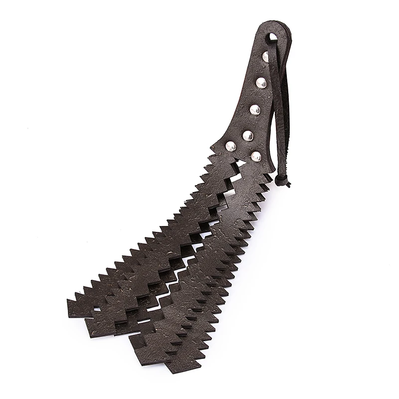 Кнут для связывания зигзаг кожа два ряда три пола пилочка лапки секс игрушки