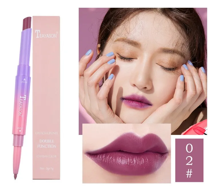 Матовая губная помада с двойной головкой бархатная Помада для губ сексуальный