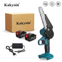 2500w 6 inch cordless electric saw pruning chainsaw 15000mah battery garden tree trimming wood cutters for makiita 18v battery