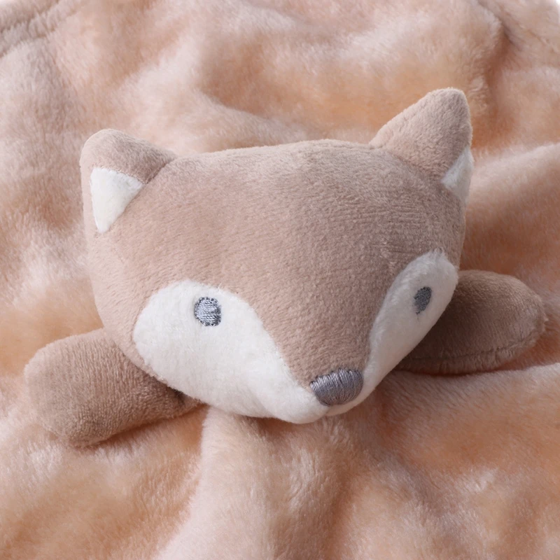 

Baby Velvet Appease Towel Cartoon Animal Doll Soothing Nursing Teether Blanket