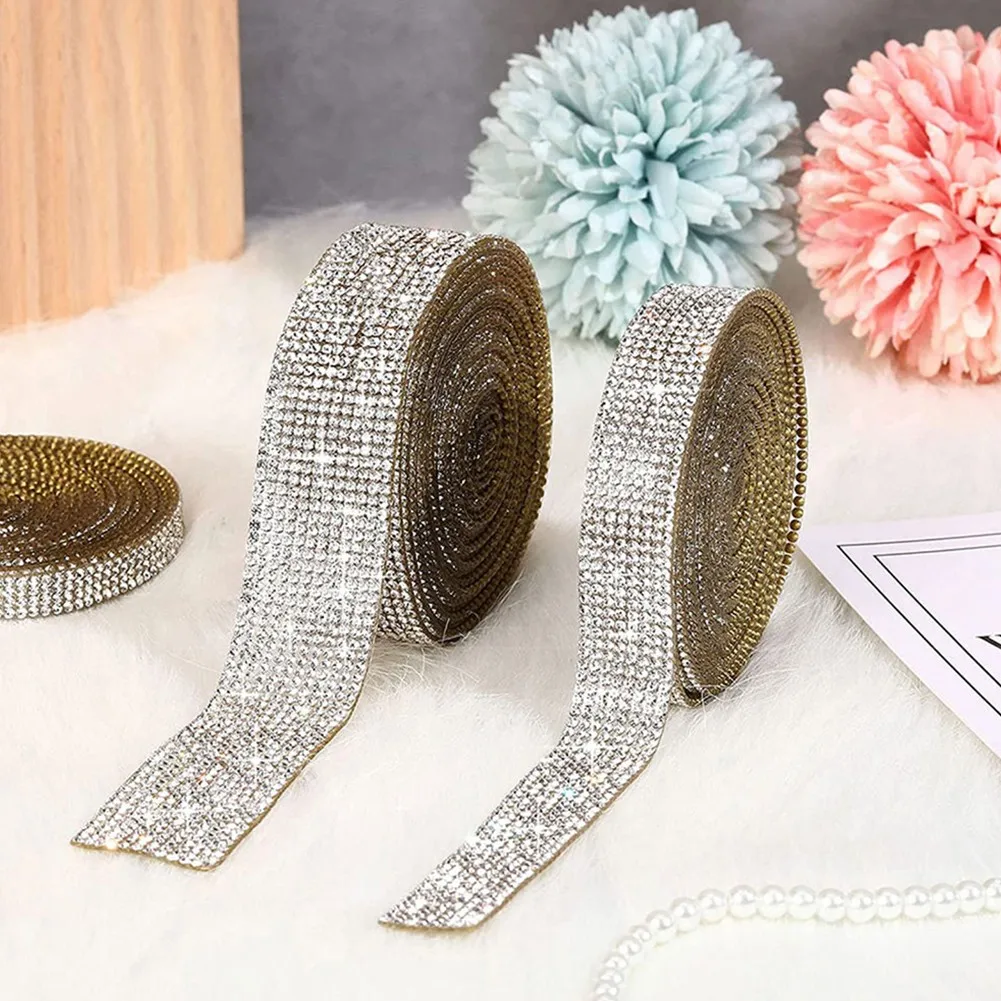 

1pcs Yard Bling Rhinestone Crystal Sticker Scrapbooking Stickers Glitter Diamond Decal Sheet Decor Phone Decoration