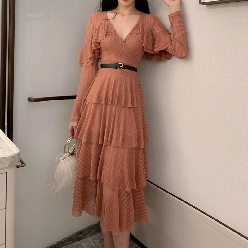 Высокое качество новинка 2019 дизайнерское платье для подиума женское с длинным