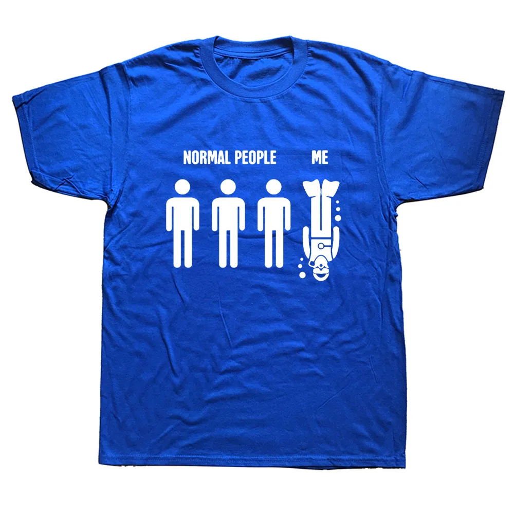 Черная хлопковая футболка для дайвинга с аквалангом модная мужская принтом