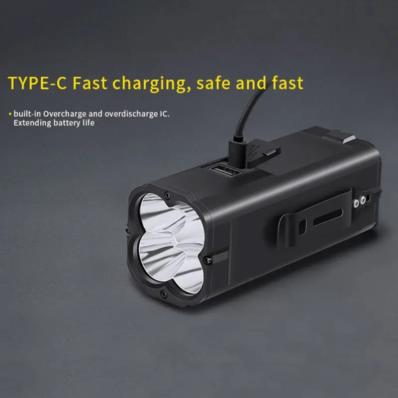 

USB Charging Super Power Aluminium Alloy Flashlight with 10400 mA Bicycle D2TC
