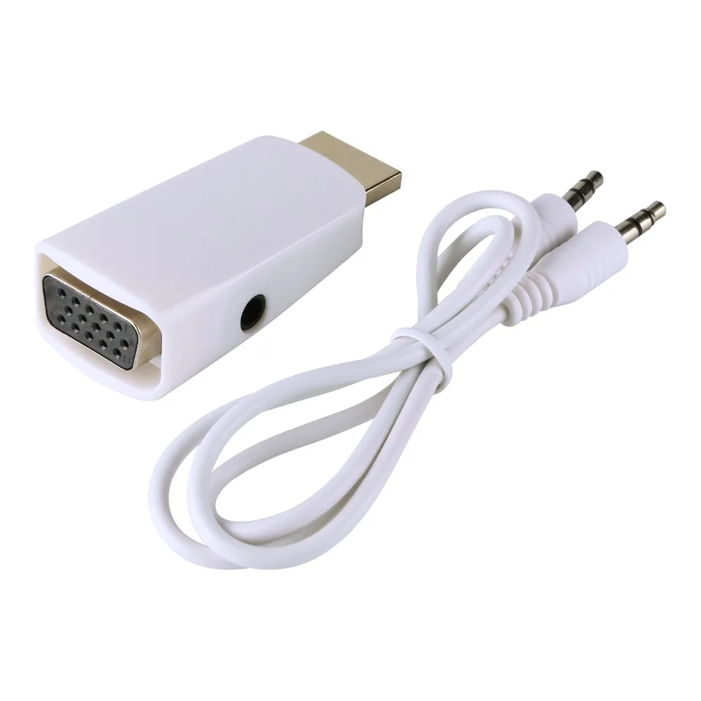AMKLE HDMI в VGA Кабель-адаптер конвертер с аудио 3,5 мм Jack кабель HD 1080P для Xbox X360 PS3 PS4 ПК ноутбук ТВ коробка проектор