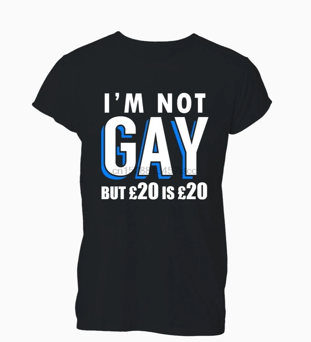 Новый дизайн Мужская футболка топы короткий рукав хлопок фитнес футболки IM Not Gay