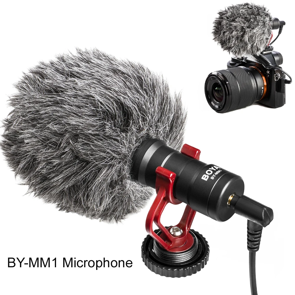 BOYA BY-MM1 микрофон для видеокамеры Zhiyun Smooth 4 DJI OSMO DSLR камера iPhone 12 11 XS 8 7 Andriod Smartphone |