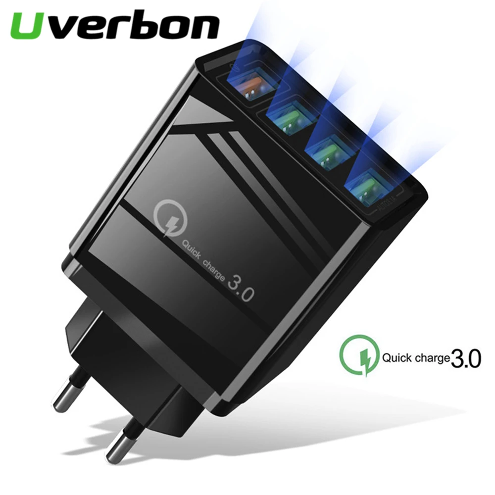 Быстрое зарядное устройство USB с вилкой для ЕС США Великобритании настенное